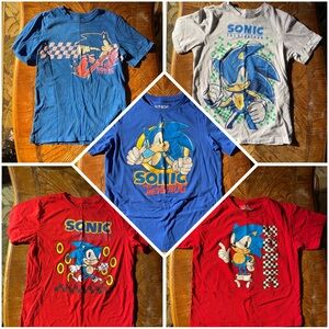 Sonic T-shirt bundle(5 shirts) boys 10/12